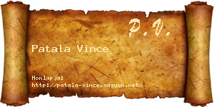 Patala Vince névjegykártya